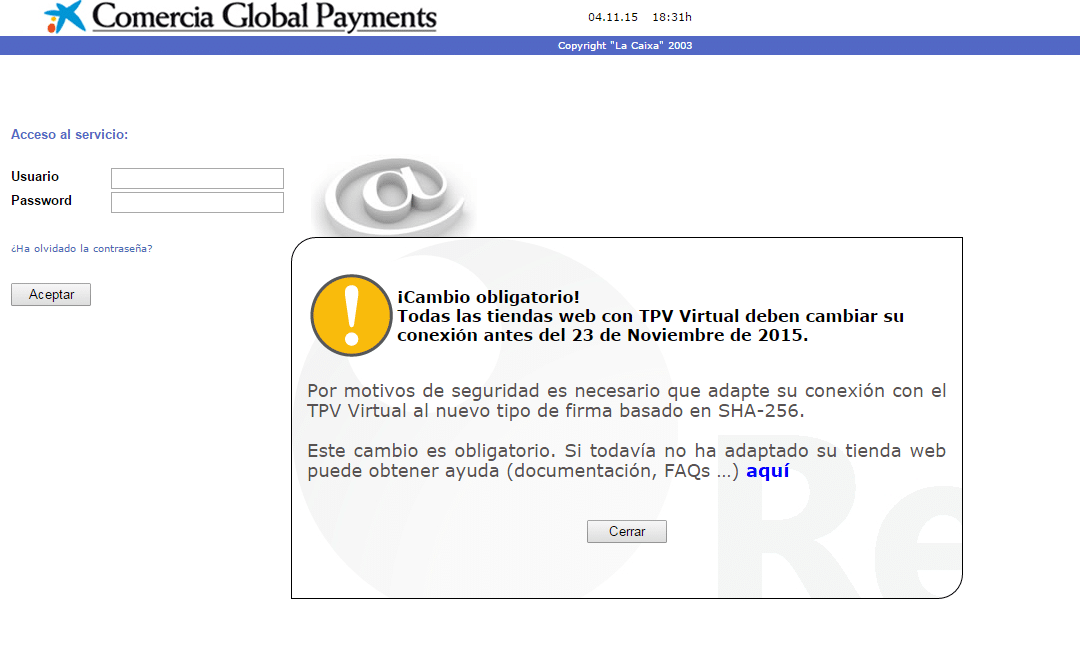 Adaptar TPV Virtual de Prestashop al nuevo tipo de firma SHA-256