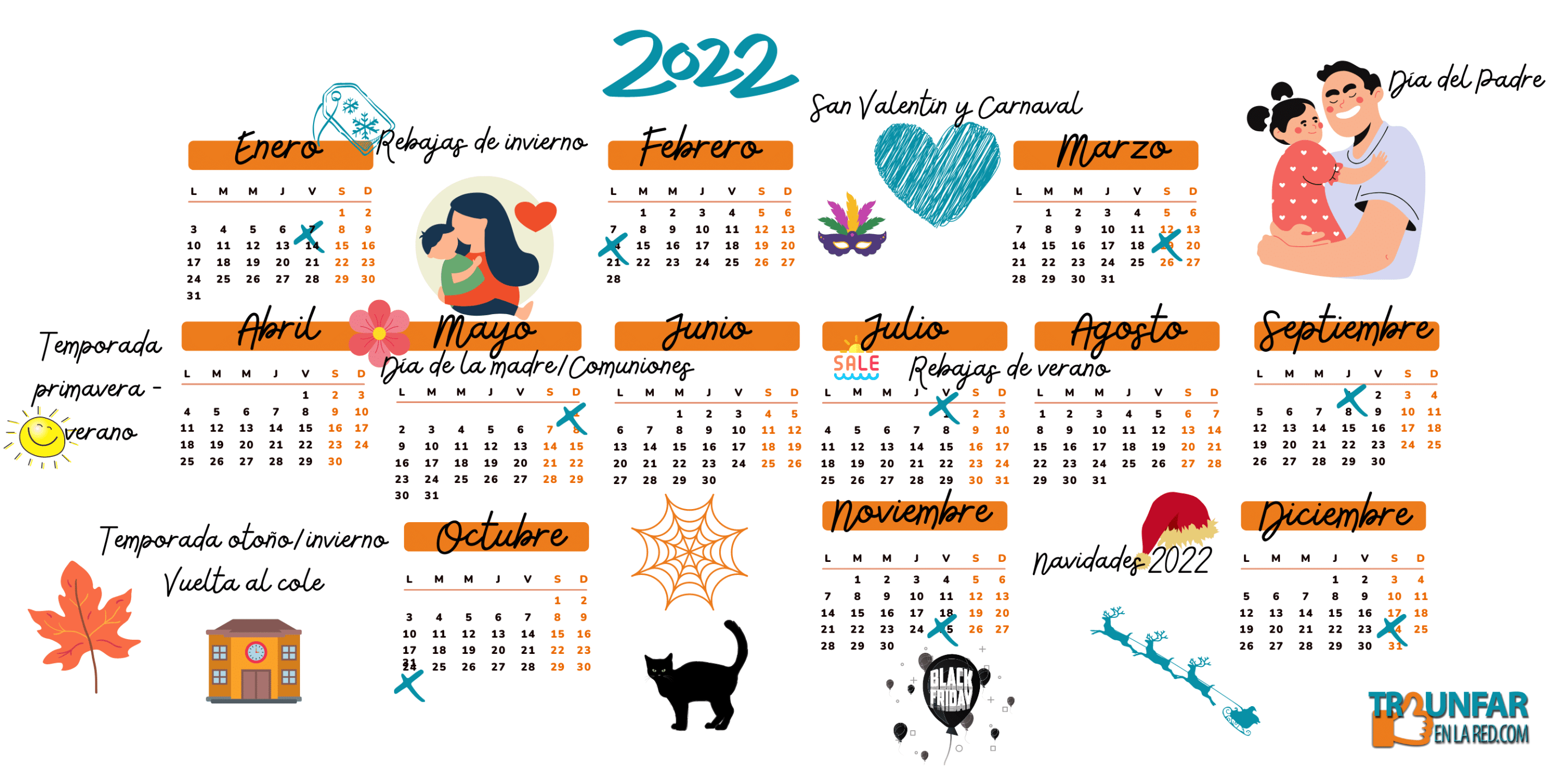 Calendario 2022 Triunfar en la red